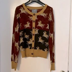 Knitted Dove horse cardigan